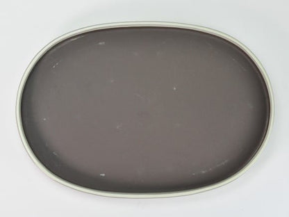 瀬戸焼クリーム13号小判水石(穴ナシ) 幅41cm×奥行き28cm×高さ3cm