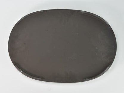 瀬戸焼クリーム13号小判水石(穴ナシ) 幅41cm×奥行き28cm×高さ3cm