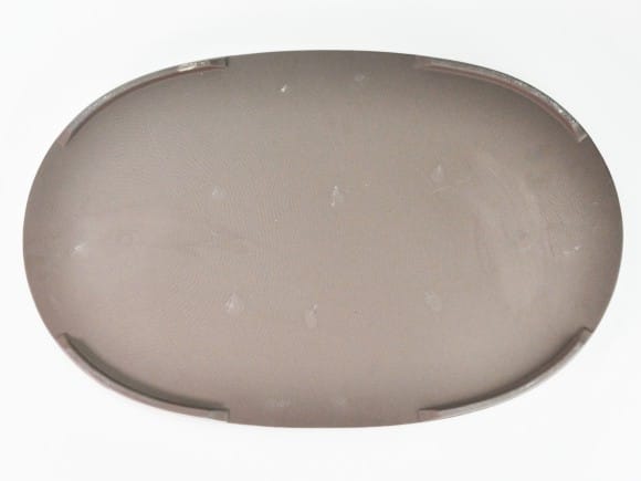 瀬戸焼クリーム14号小判水石(穴ナシ) 幅44.7cm×奥行き28.5cm×高さ3.2cm