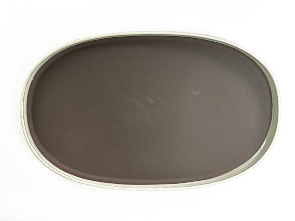 瀬戸焼クリーム21号小判水石(穴ナシ) 幅63.2cm×奥行き40cm×高さ4.3cm