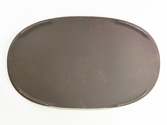 瀬戸焼クリーム21号小判水石(穴ナシ) 幅63.2cm×奥行き40cm×高さ4.3cm