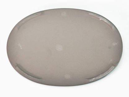 瀬戸焼オリベ8号小判水石(穴ナシ) 幅25cm×奥行き17cm×高さ2.8cm