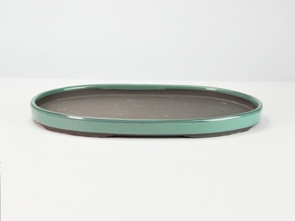 瀬戸焼オリベ13号小判水石(穴ナシ) 幅41cm×奥行き28cm×高さ3cm