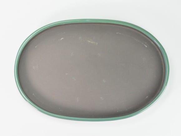 瀬戸焼オリベ13号小判水石(穴ナシ) 幅41cm×奥行き28cm×高さ3cm