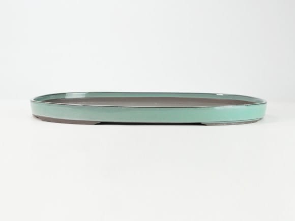 【瀬戸焼】オリベ15号小判水石(穴ナシ) 幅47.9cm×奥行き32cm×高さ3.3cm