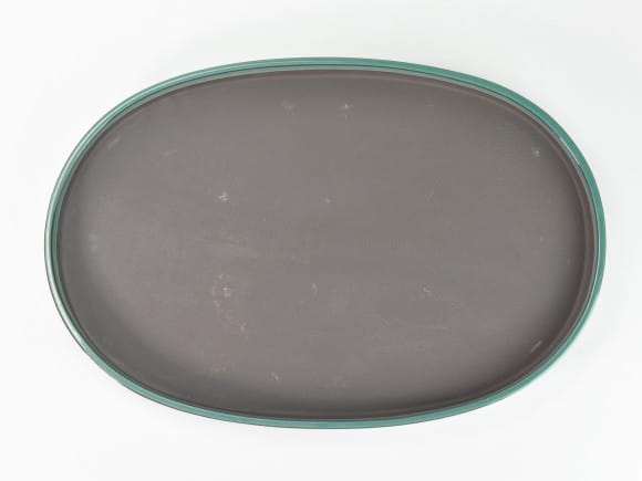 【瀬戸焼】オリベ15号小判水石(穴ナシ) 幅47.9cm×奥行き32cm×高さ3.3cm