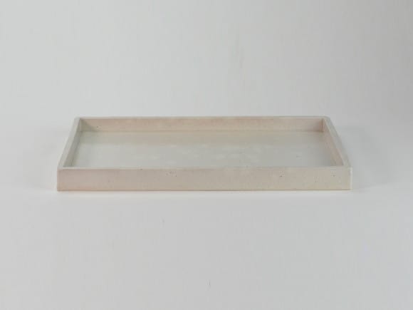 白11号長角手造り水石 幅34cm×奥行き24cm×高さ2.6cmを販売｜盆栽妙