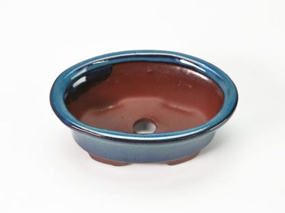 紺碧小判 4号 鉢幅13cm×奥行き9cm×高さ4cm