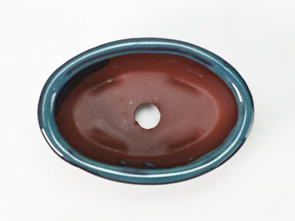 紺碧小判 4号 鉢幅13cm×奥行き9cm×高さ4cm