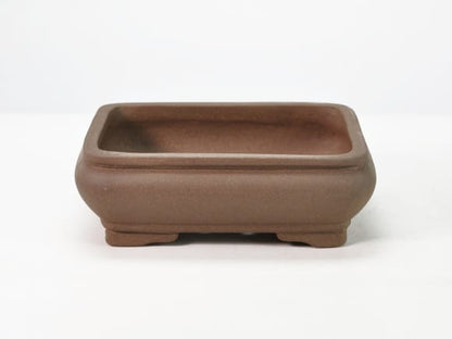 紫泥袋型帯胴 盆栽鉢 6号  鉢幅20cm×奥行き15cm×高さ7.5cm