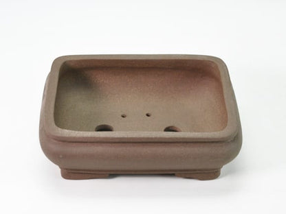 紫泥袋型帯胴 盆栽鉢 6号  鉢幅20cm×奥行き15cm×高さ7.5cm