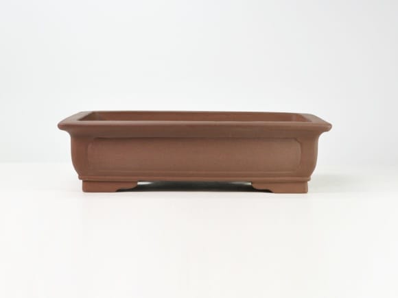 紫泥長方中深 盆栽鉢 13号  鉢幅40cm×奥行き30cm×高さ10cm