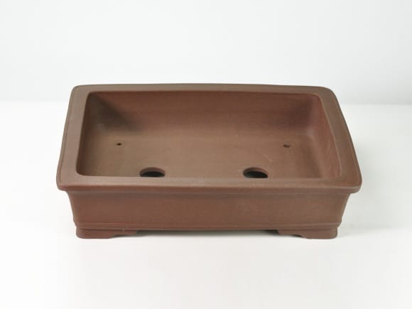 鳥泥長方中浅 盆栽鉢 15号  鉢幅45cm×奥行き36cm×高さ10.5cm