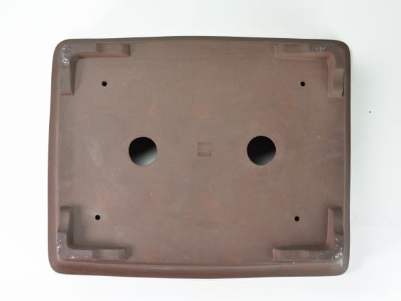 鳥泥長方中浅 盆栽鉢 15号  鉢幅45cm×奥行き36cm×高さ10.5cm