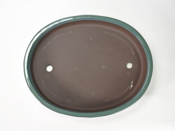 瀬戸焼 オリベオカメ小判 13号 幅40.5cm×高さ6cm