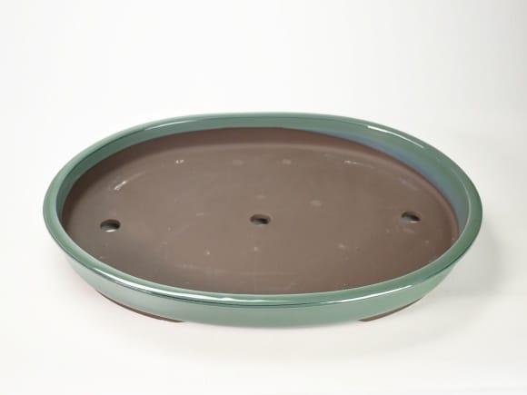 瀬戸焼 オリベオカメ小判 16号 幅48cm×高さ6cm