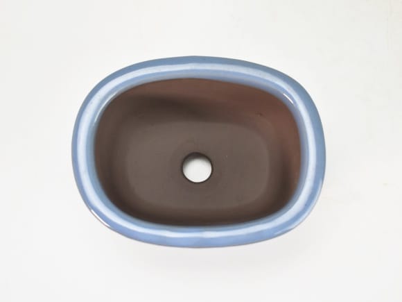 瀬戸焼 キンヨー小判エン付 4号 幅13.5cm×高さ6.5cm