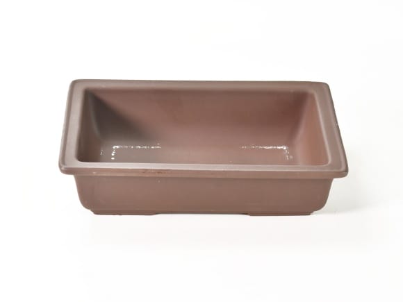 万古焼 ウ泥長角マド入 7号 幅22.8cm×高さ6cmを販売｜盆栽妙 – 盆栽妙 本店