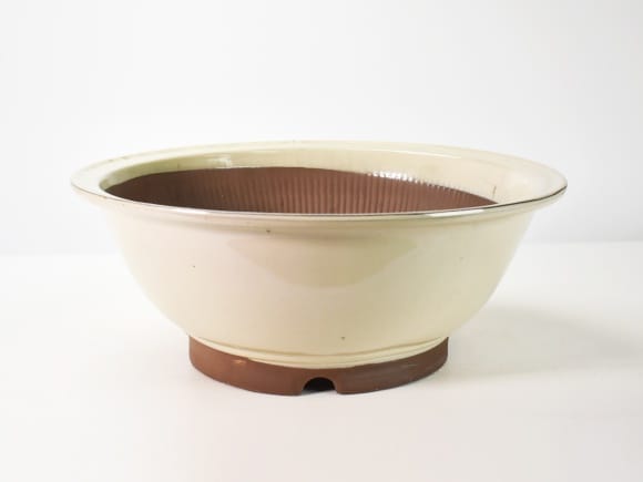 万古焼 クリームスリ鉢 12号 幅37cm×高さ14.5cm