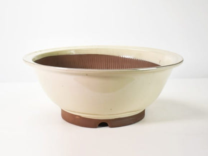 万古焼 クリームスリ鉢 12号 幅37cm×高さ14.5cm