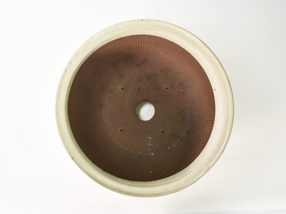 万古焼 クリームスリ鉢 12号 幅37cm×高さ14.5cm