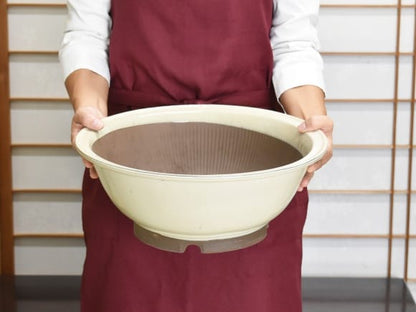 万古焼 クリームスリ鉢 12号 幅37cm×高さ14.5cm