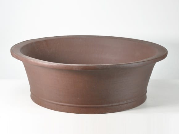 烏泥円形鉢 盆栽鉢 23号 鉢幅70cm×高さ23cm