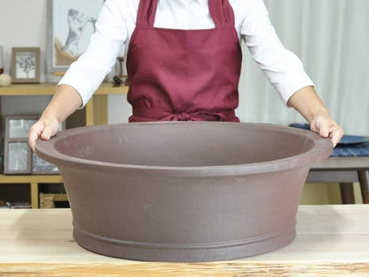 烏泥円形鉢 盆栽鉢 23号 鉢幅70cm×高さ23cm
