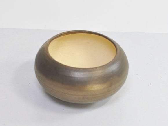 金の丸鉢 宗蔵作 【盆栽鉢】【4号】【信楽焼】を販売｜初心者は盆栽妙