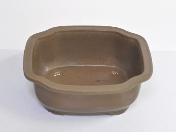 中国鉢　もっこ　盆栽鉢 烏泥(ウデイ) モッコ型鉢 【盆栽鉢】【7号】【常滑焼】を販売