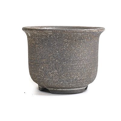 黒窯変尻丸　【山野草鉢】【4号】【信楽焼】