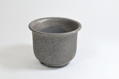 黒窯変尻丸　【山野草鉢】【4号】【信楽焼】