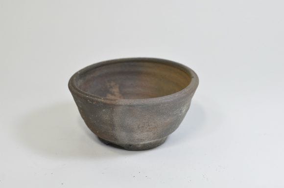 手造り窯変そり　 【山野草鉢】【4号】【信楽焼】