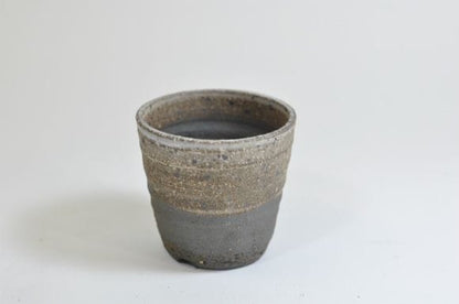 白ゆう掛分切立 【山野草鉢】【3号】【信楽焼】