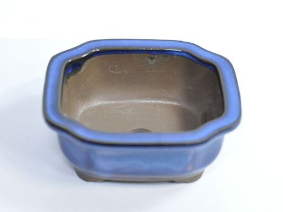 盆栽鉢　盆栽　常滑焼 盆栽鉢 常滑焼 ウ泥長角 窓入 W32cm×D24cm×H9cm（10